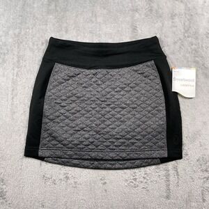 Smartwool Skirt Womens Sz XS Black Heather Merino Wool Diamond Peak Quilted NWT